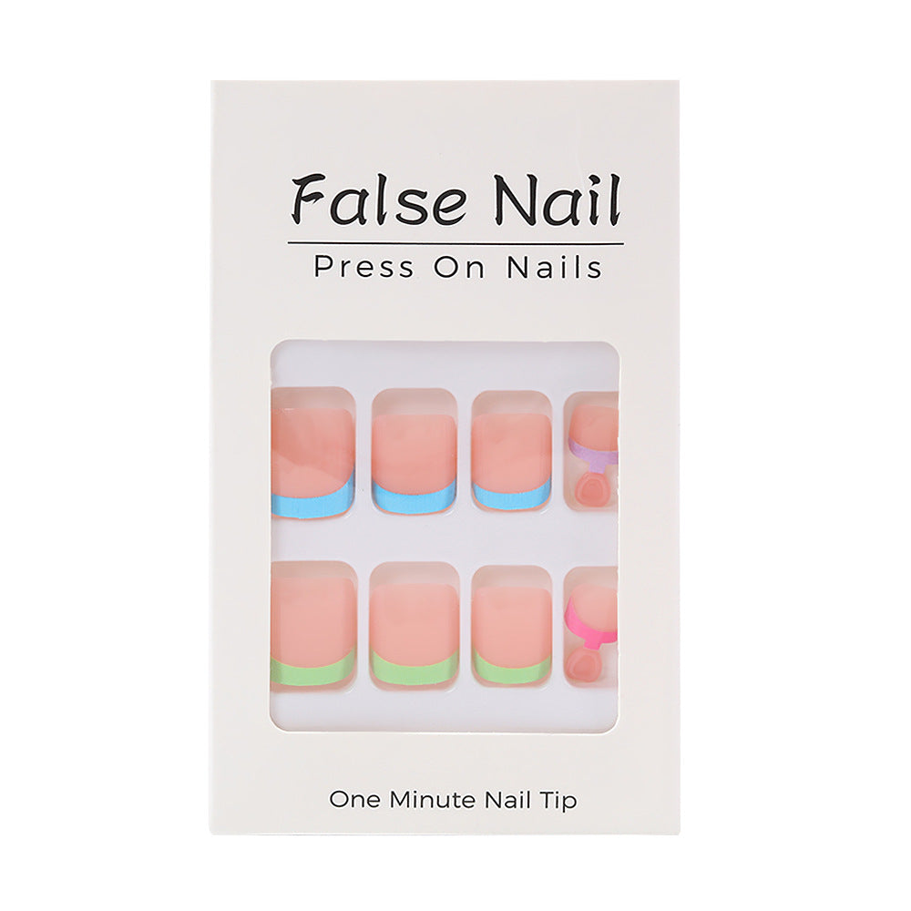 Creative nail set with colorful artificial nails Bowlift