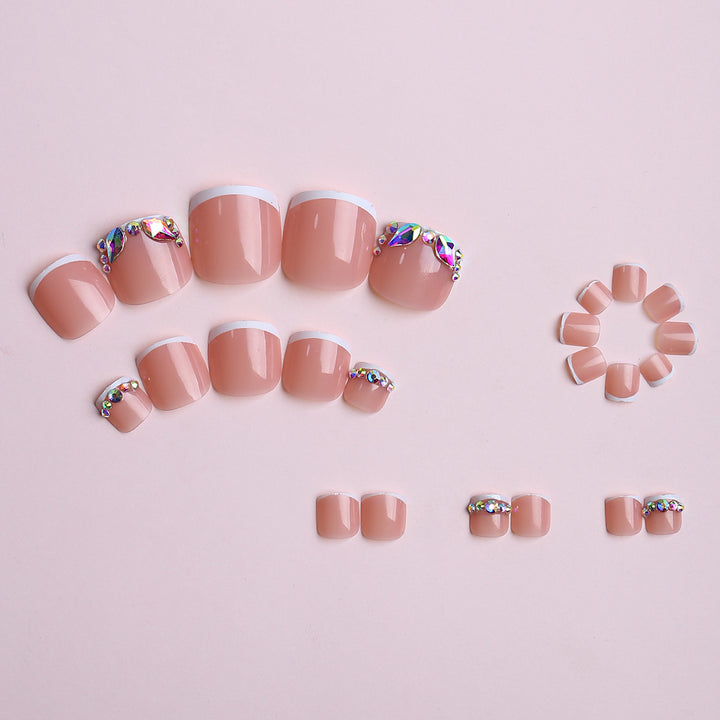 Acrylic nails with luxurious rhinestone embellishments Bowlift