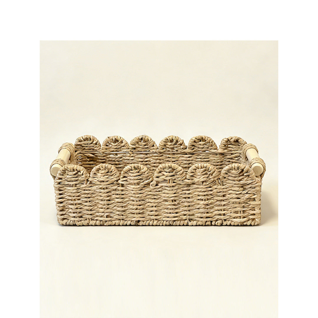 Decorative storage basket with ergonomic handles Bowlift