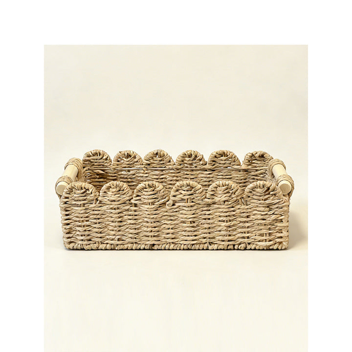 Decorative storage basket with ergonomic handles Bowlift