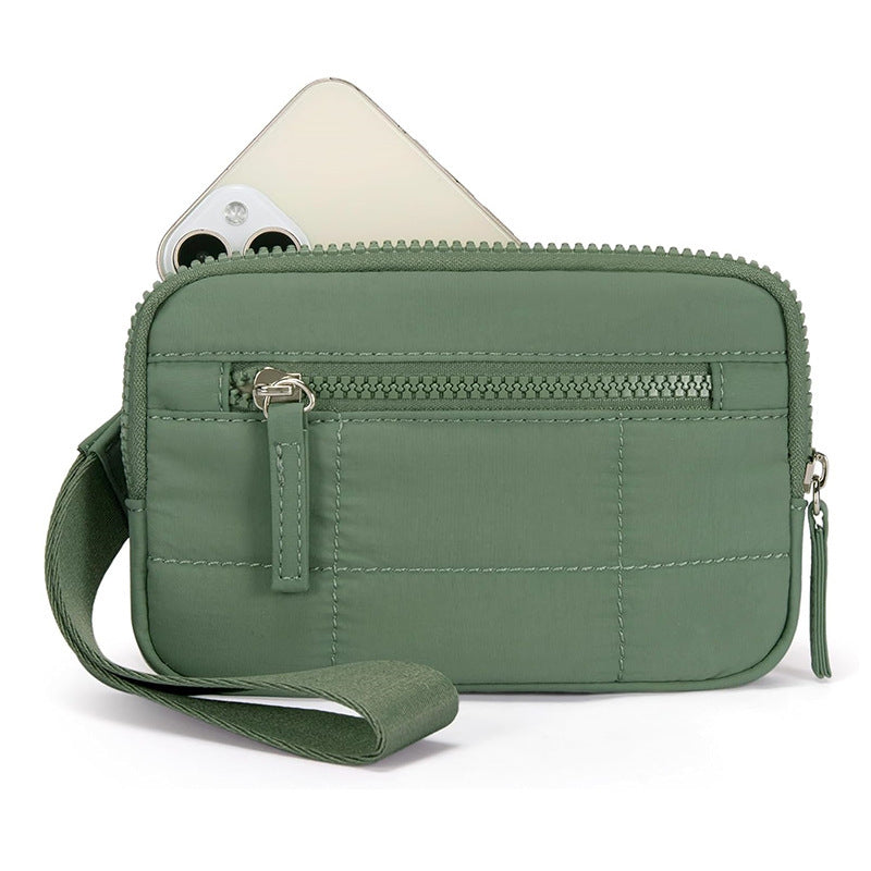 Practical wrist bag with zipper pockets Bowlift