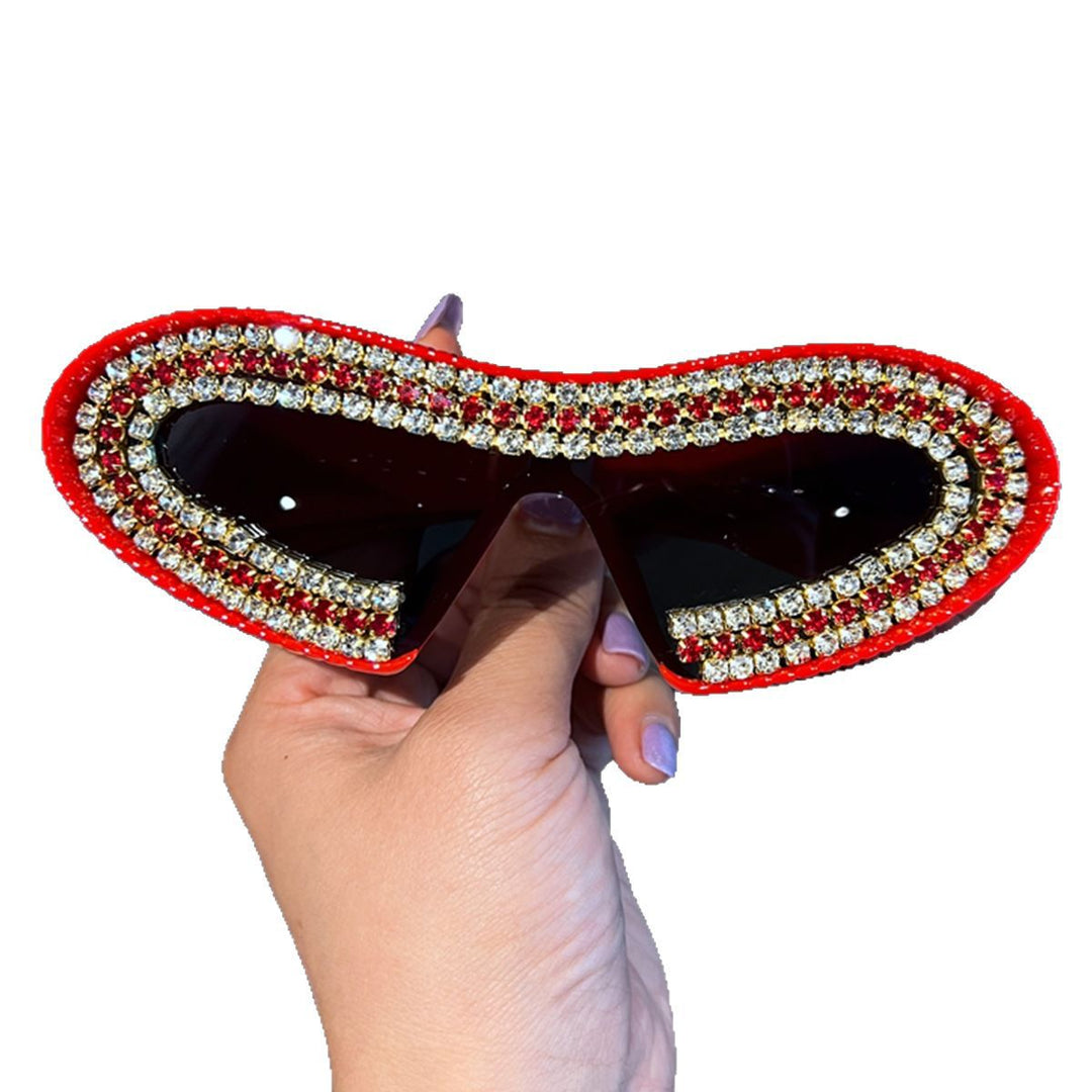 Ladies Glamorous Sunglasses with Sparkling Crystal Frame Bowlift 1780939152