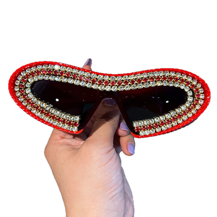 Ladies Glamorous Sunglasses with Sparkling Crystal Frame Bowlift 1780939152