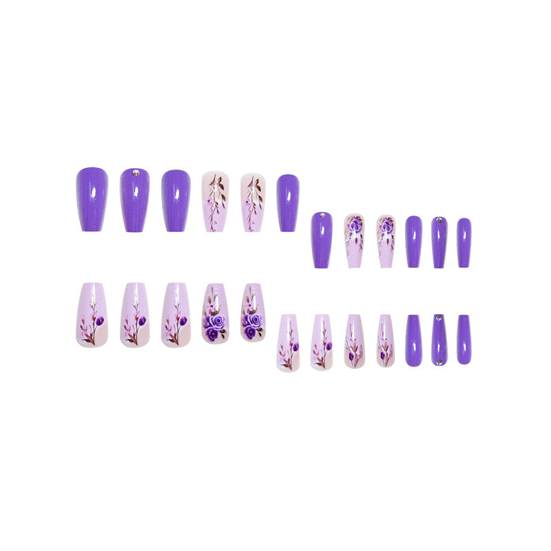 Elegant Floral Design Nail Wraps Bowlift