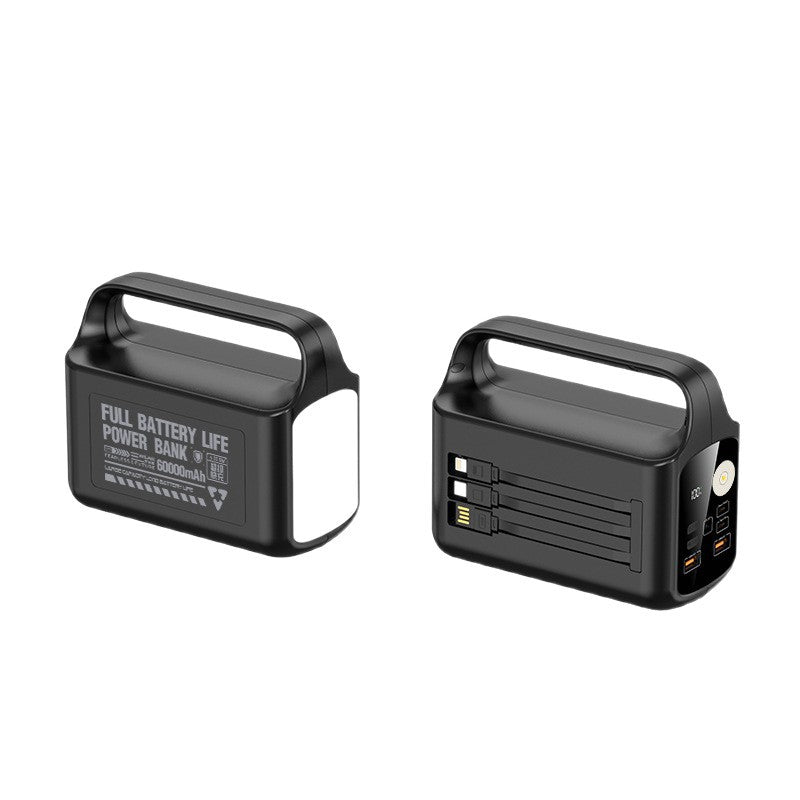 Portable power bank with LED lamp and multifunctional fast charger Bowlift