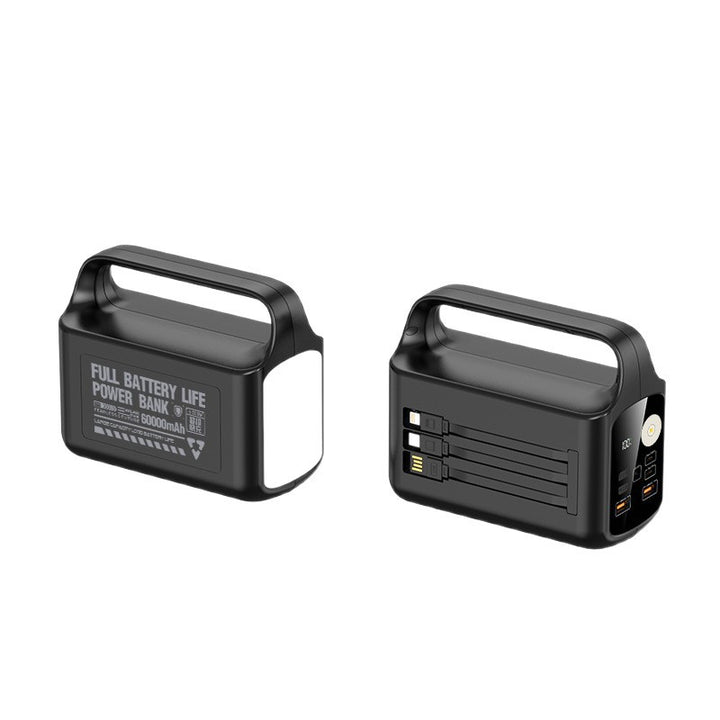 Portable power bank with LED lamp and multifunctional fast charger Bowlift