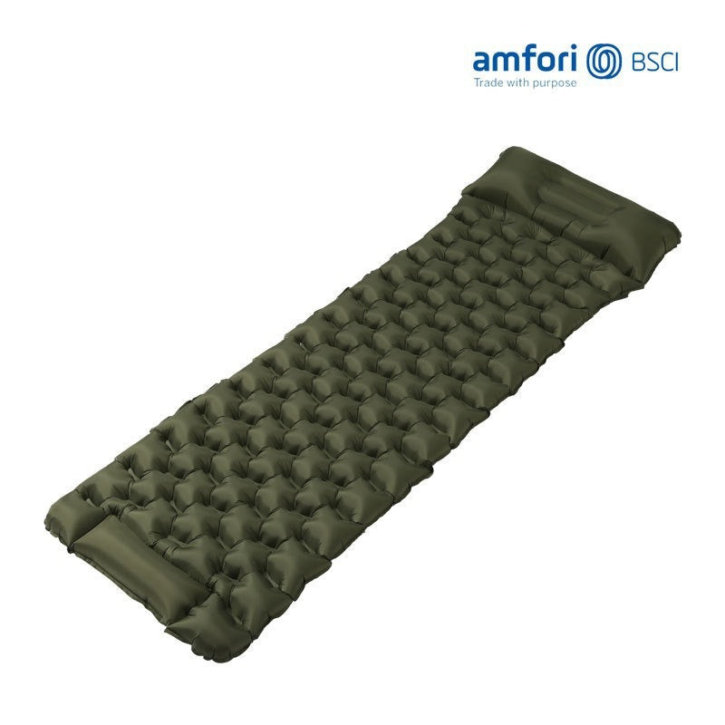 ultralight packable inflatable camping sleeping pad with ergonomic air-cell support Bowlift