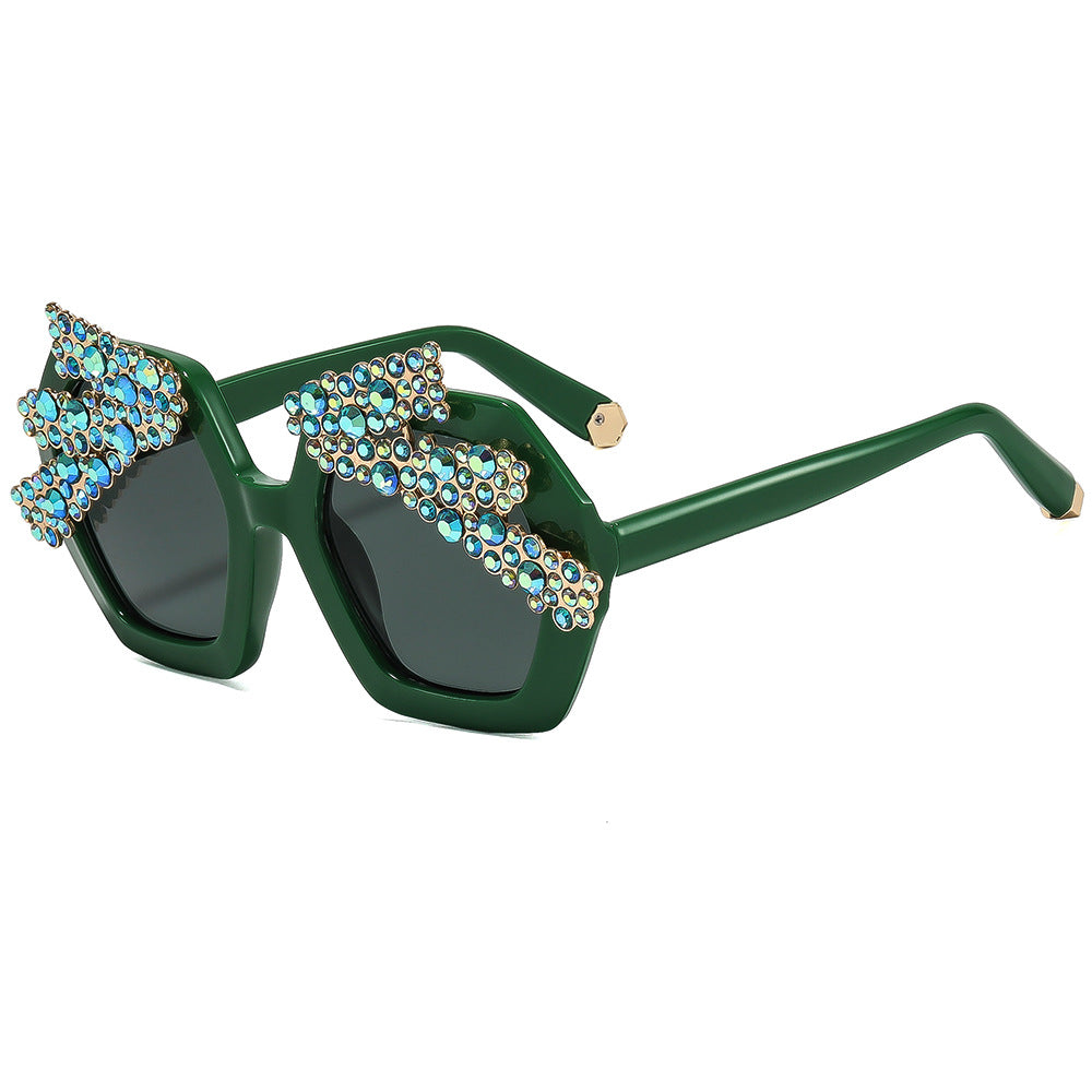 Women’s statement sunglasses with sparkling crystal frame Bowlift