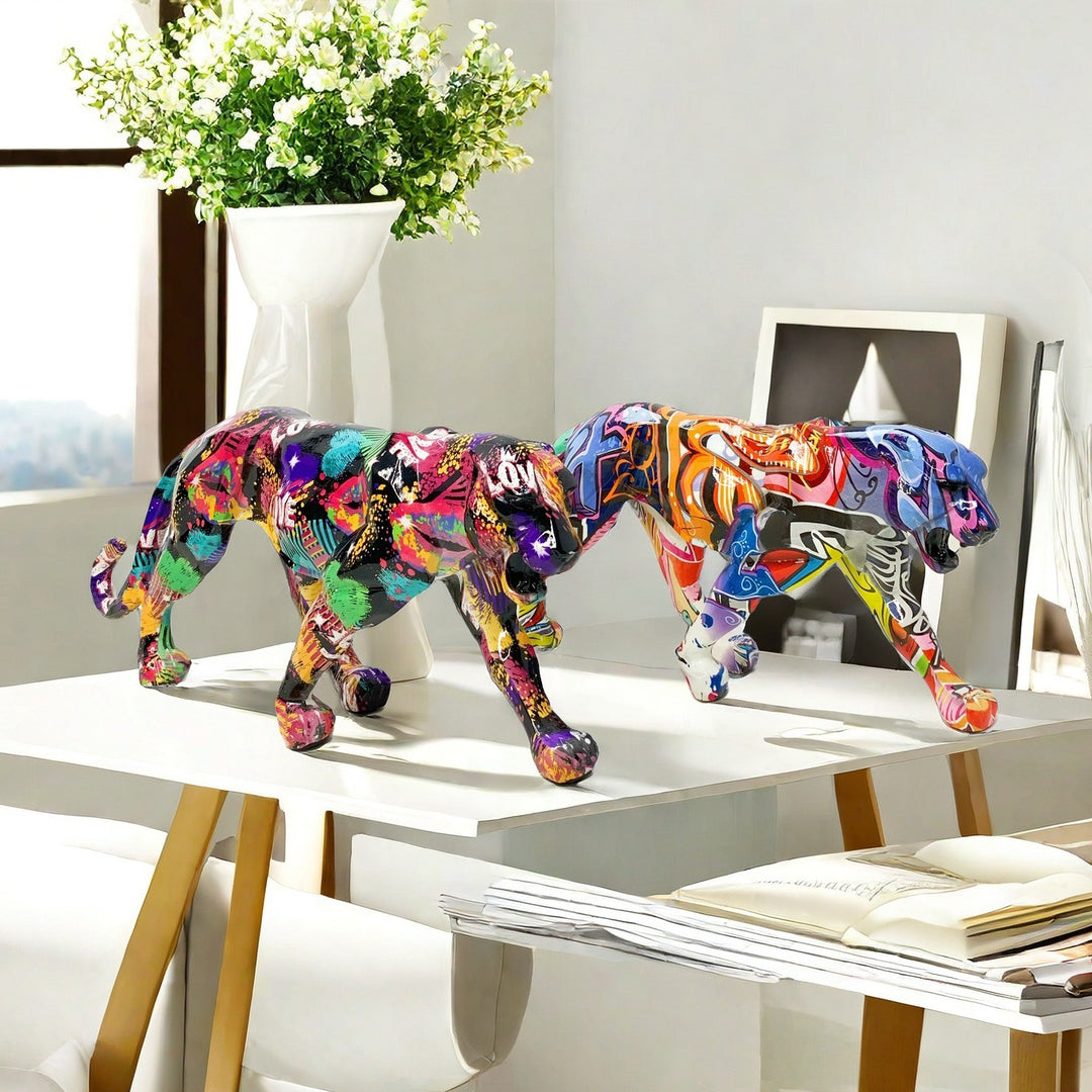 Decorative Jaguar Figurine Bowlift