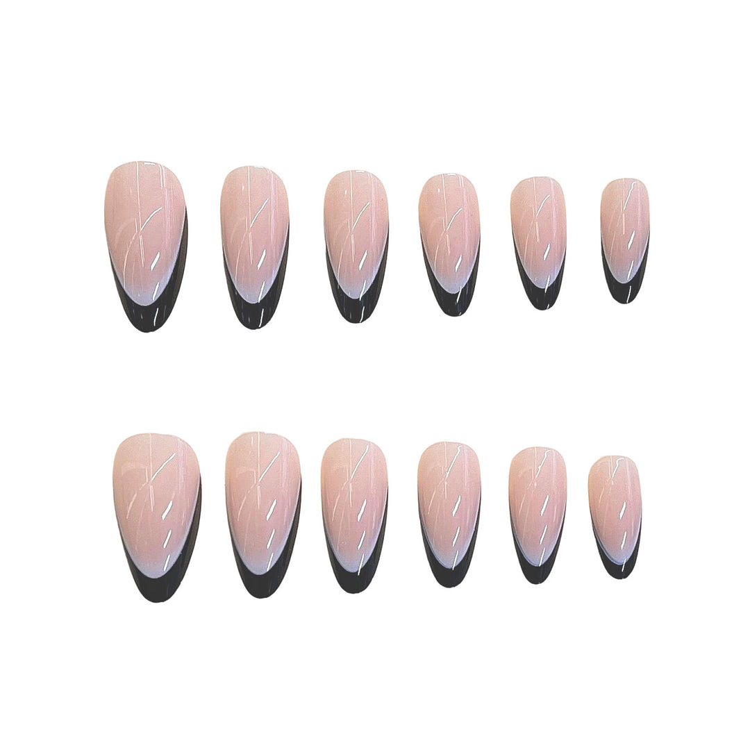 Elegant Leaf-Patterned Press-On Nails Bowlift