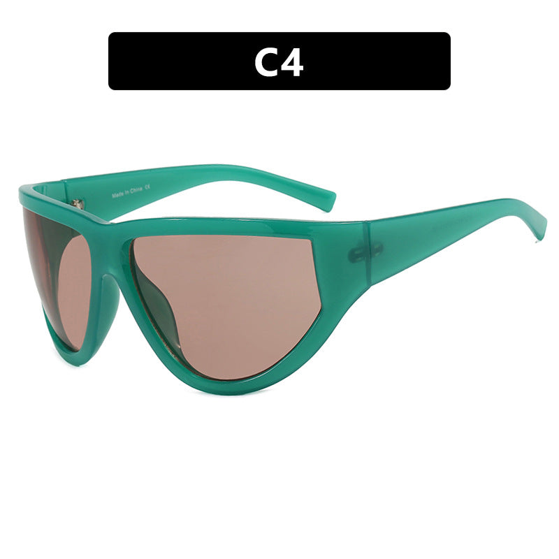 Women's futuristic sunglasses with sporty design and flexible lenses Bowlift