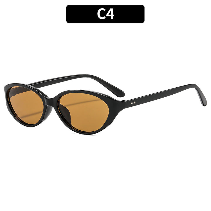 Vintage Cat-Eye Sunglasses with Transparent Frame