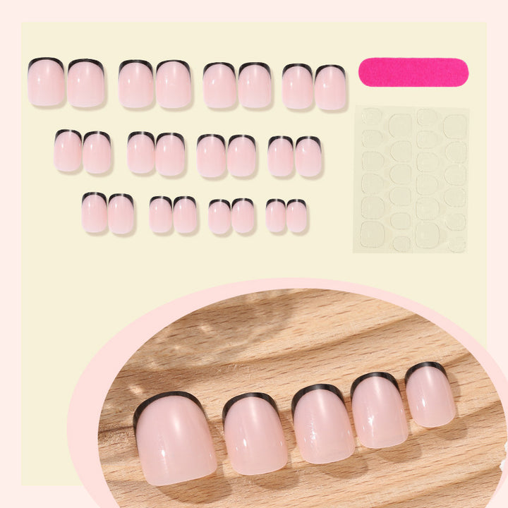 Art nail set with stylish black and white finish Bowlift