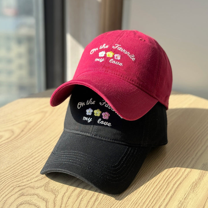 Women's Embroidered Text Cap Bowlift