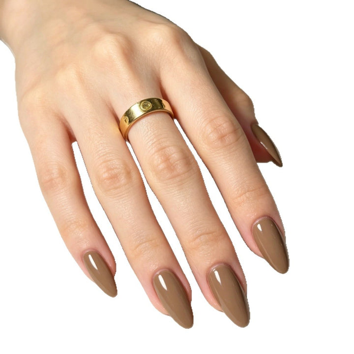 Elegantly Shaped Almond Press-On Nails Bowlift