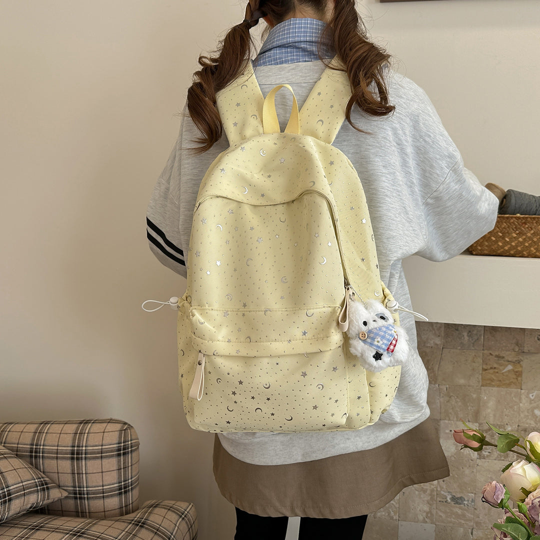 Backpack with Sparkling Stars and Modern Details Bowlift