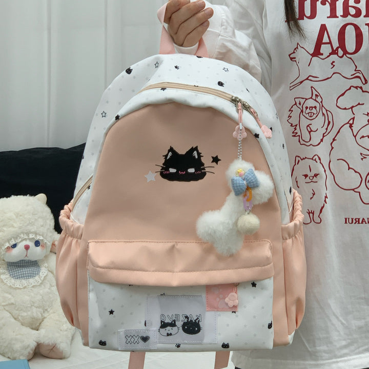 Cute Cat-Themed Backpack Bowlift