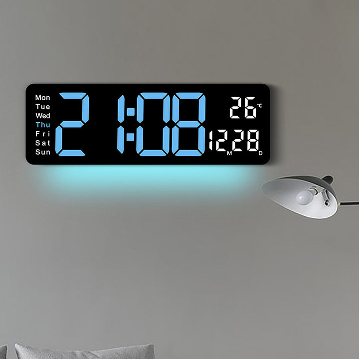 Digital LED Alarm Clock with Temperature and Day of the Week Display Bowlift