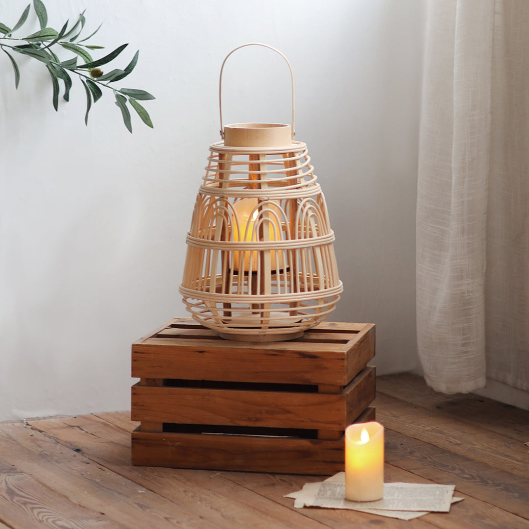 Handcrafted Rattan Lantern Bowlift