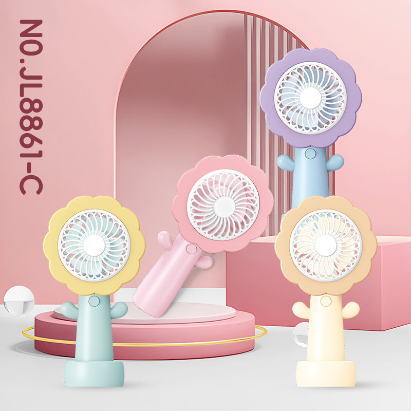 Flower-Shaped Handheld Cooling Fan Bowlift