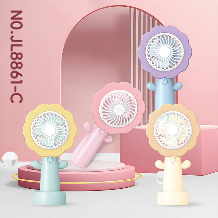 Flower-Shaped Handheld Cooling Fan Bowlift