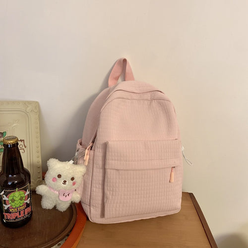 Textured Quilted Backpack