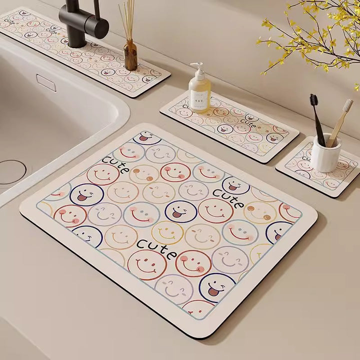 Cartoon Bear-Themed Bath Mat
