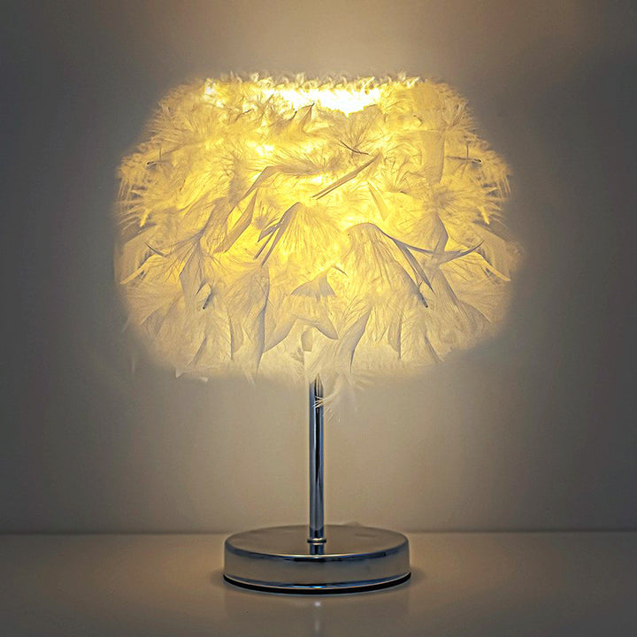 Feathered Accent Table Lamp
