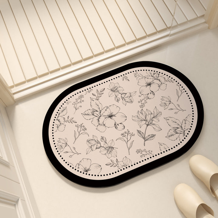 Playful dog-themed bath mat