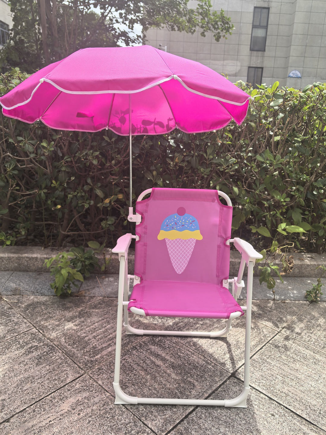 Ladies high chair with sun protection and animal motif Bowlift