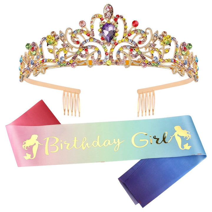 Ladies Glittering Tiara with Sparkling Rhinestones Bowlift
