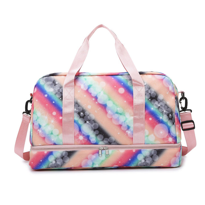 Leisure travel bag with colorful design and multiple compartments Bowlift