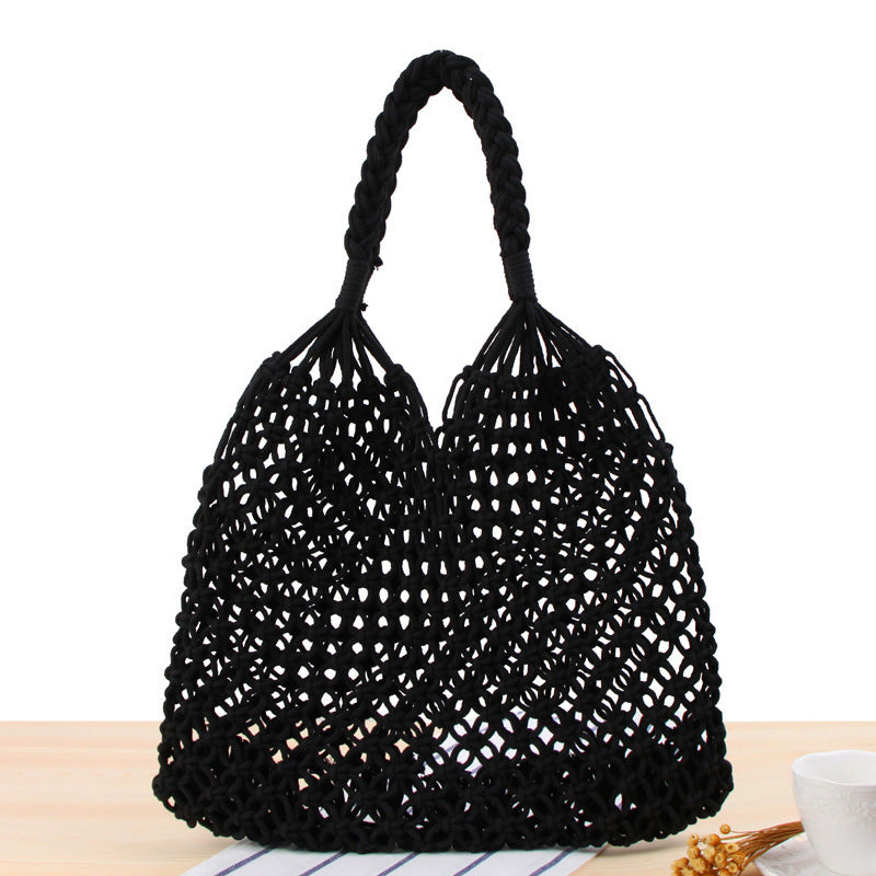 Handbag Made of Durable Hand-Knotted Net Material Bowlift