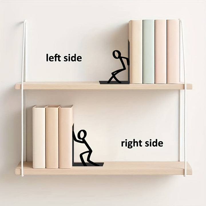 Decorative Bookends with Playful Figure Design