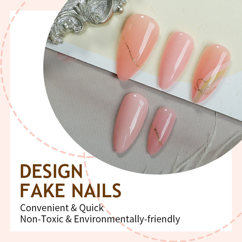 Artificial nail set with elegant, floral design Bowlift