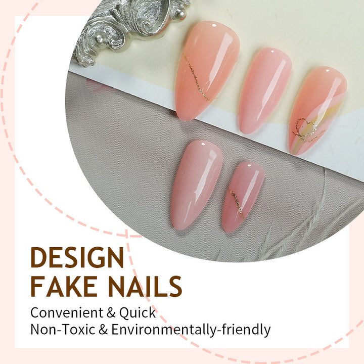 Artificial nail set with elegant, floral design Bowlift