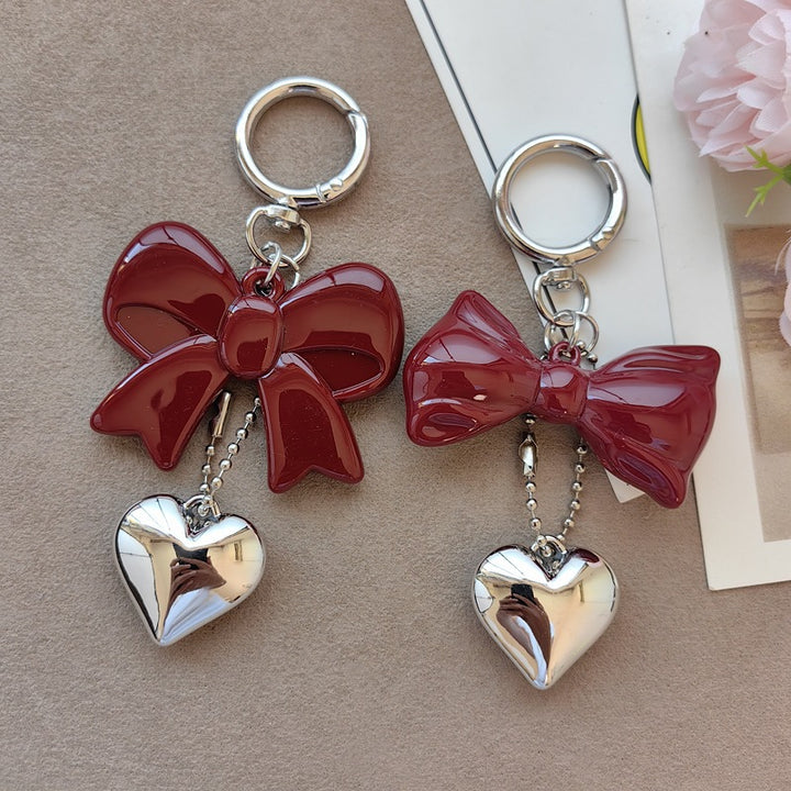 Keychain with bow and heart motif Bowlift
