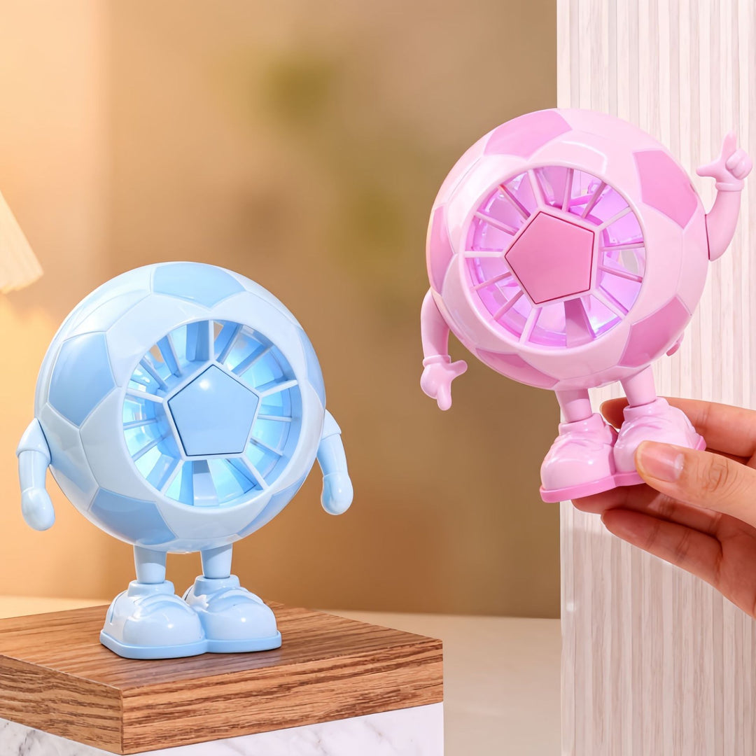 Women Creative Table Fan in Soccer Motif Bowlift