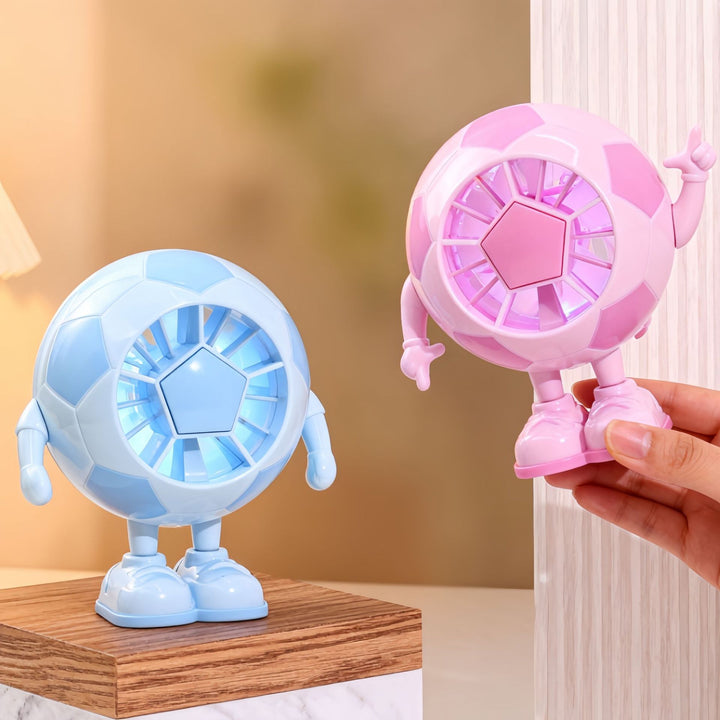 Women Creative Table Fan in Soccer Motif Bowlift