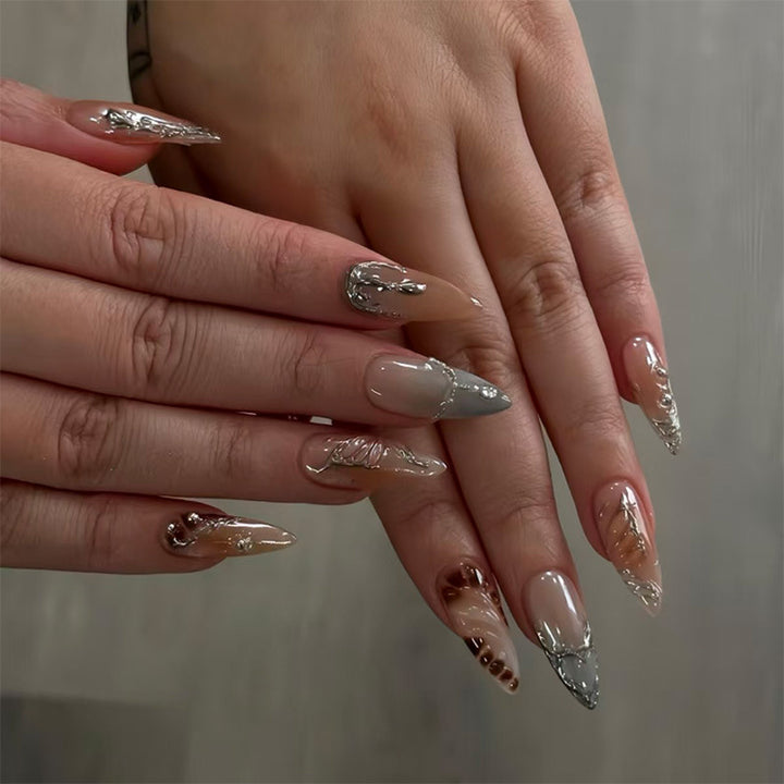 Elegant Stiletto Nail Art Extensions Bowlift