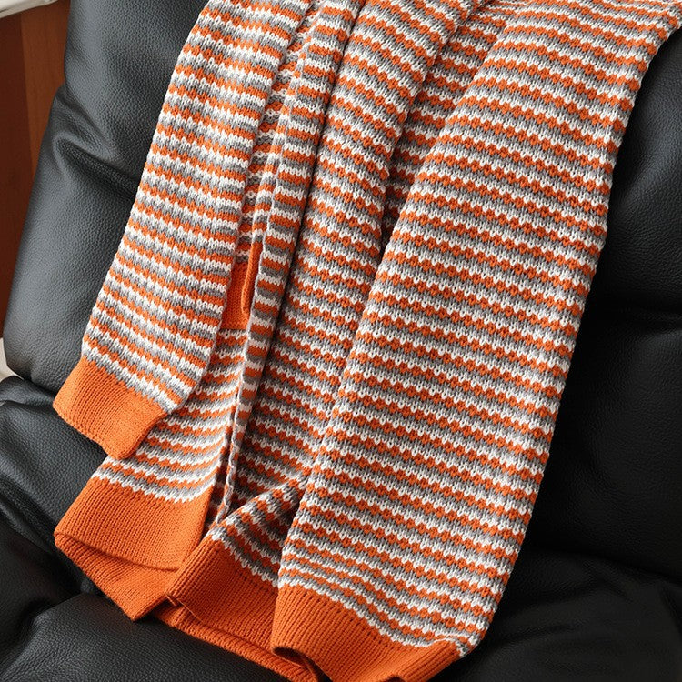 Textured Knit Throw Blanket