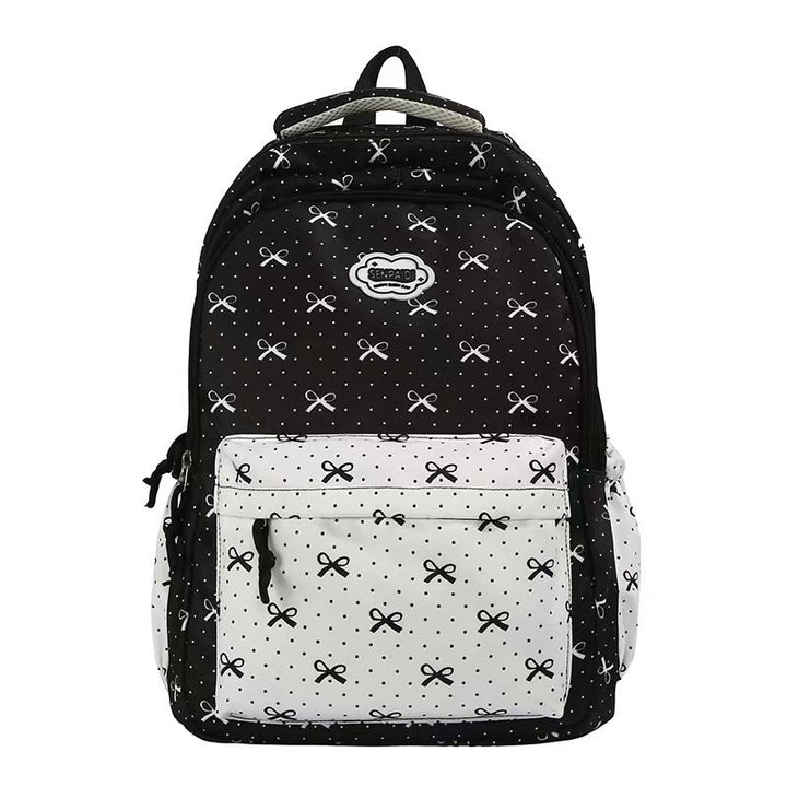 Cute Bow Pattern School Backpack Bowlift