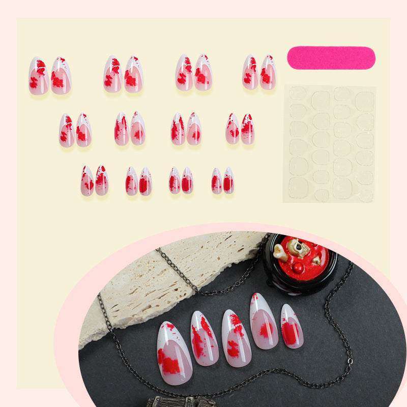 Acrylic nail set with creative flower and gradient color accents Bowlift