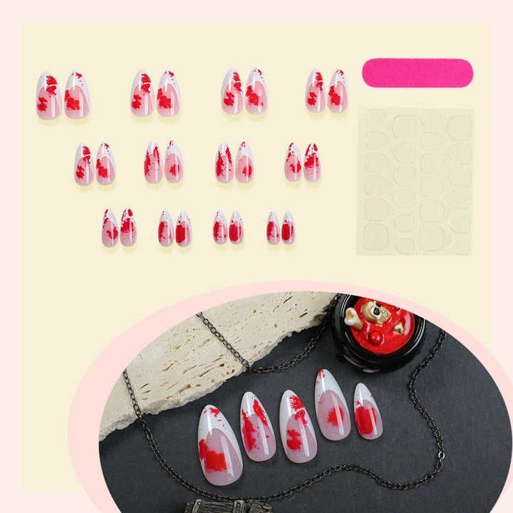 Acrylic nail set with creative flower and gradient color accents Bowlift