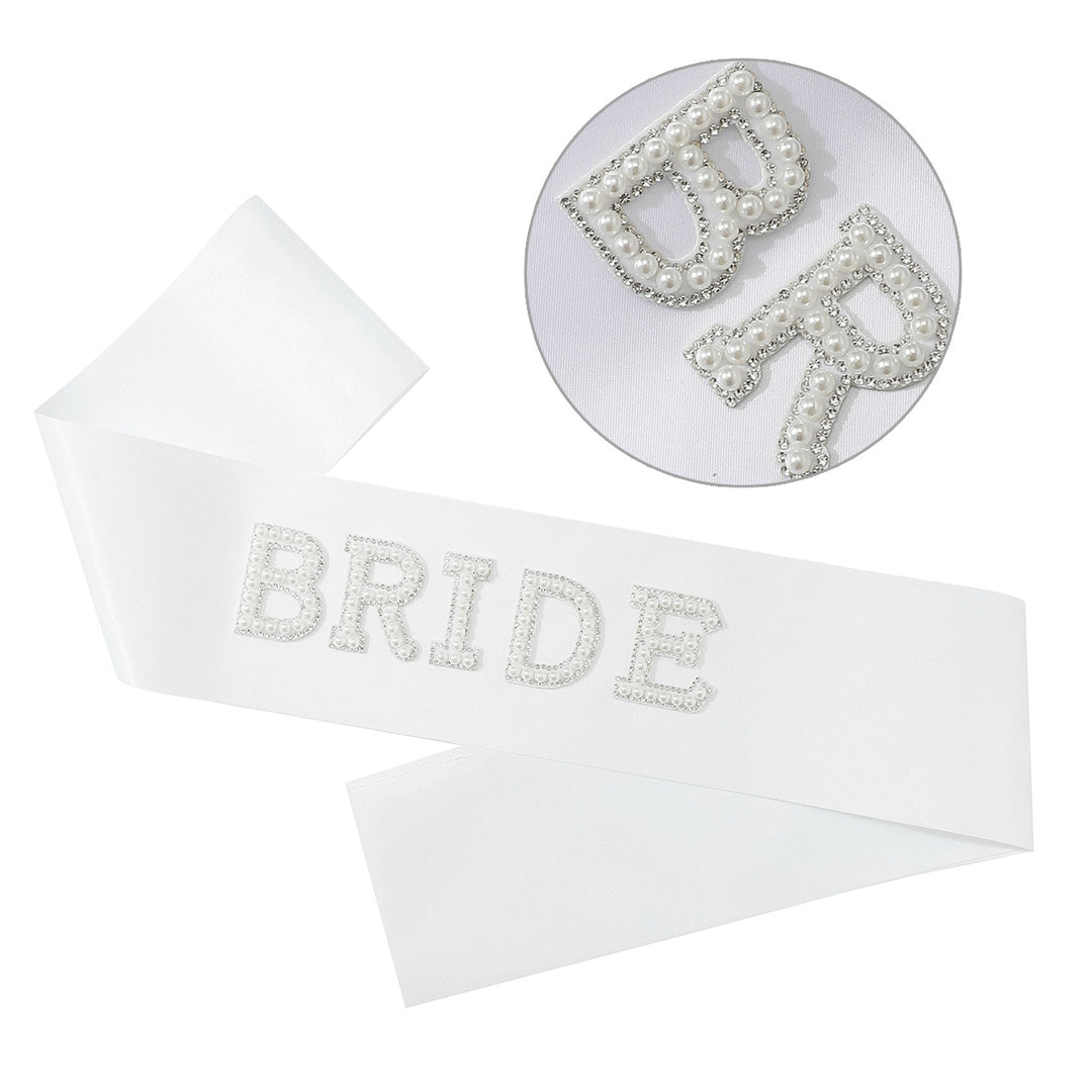 Women's Bridal Satin Ribbon with Sparkling Crystals Bowlift