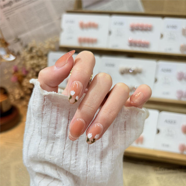 Floral Nail Art Press-On Nails Bowlift