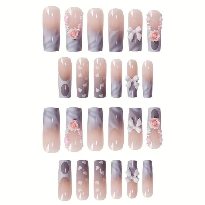 Decorative Heart-Themed Nail Wraps Bowlift