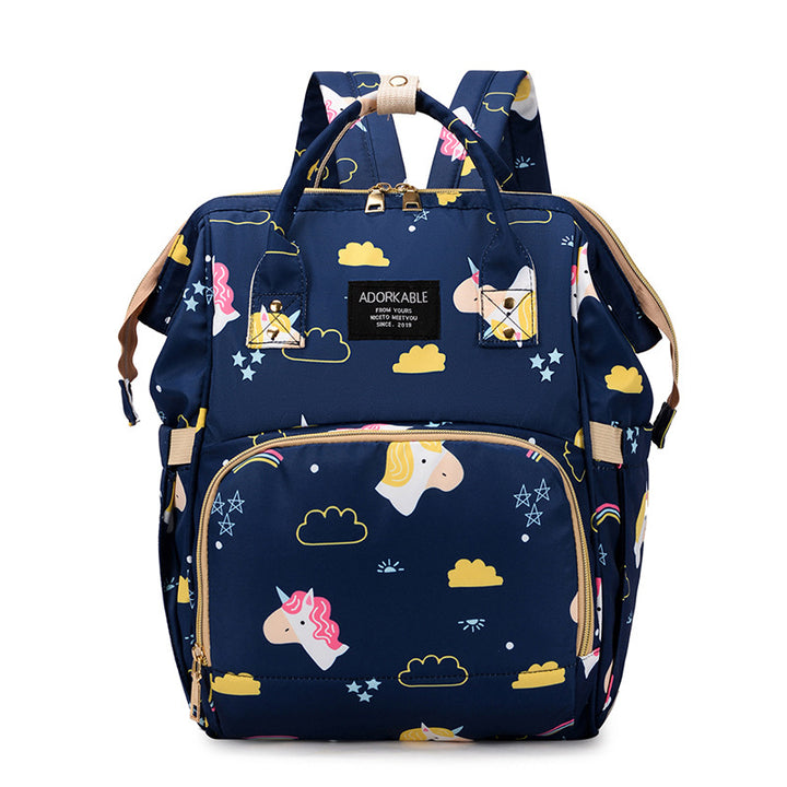 Playful Unicorn Print Diaper Backpack Bowlift