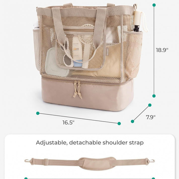 Multifunctional cooler bag with mesh outer pockets Bowlift