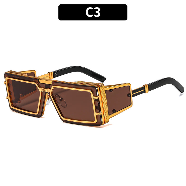 Women Geometric Oversized Sunglasses with Luxurious Frame Bowlift
